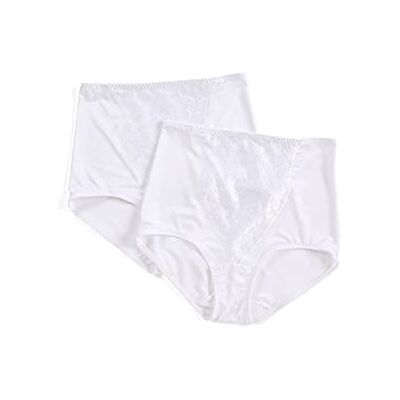 Bali DFX372 Shapewear för kvinnor, dubbelstöd, lätt kontroll, trosor med spets, Fajas, 2 st, Vitt, XXL stor Bali DFX372 Shapewear för kvinnor, dubbelstöd, lätt kontroll, trosor med spets, Fajas, 2 st, Vitt, XXL stor