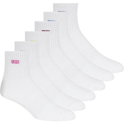 DKNY Dam 6-pack sport låga strumpor strumpor, Vitt/multi, 42-44.5 EU DKNY Dam 6-pack sport låga strumpor strumpor, Vitt/multi, 42-44.5 EU
