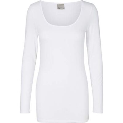 VERO MODA Kvinnor Vmmaxi My Ls Mjuk Lång U-hals Noo-ärm topp VERO MODA Kvinnor Vmmaxi My Ls Mjuk Lång U-hals Noo-ärm topp