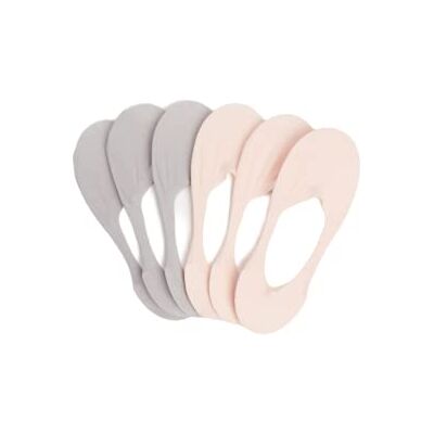 Keds Foderstrumpor för kvinnor, Rosa och grå (6 par), en storlek Keds Foderstrumpor för kvinnor, Rosa och grå (6 par), en storlek