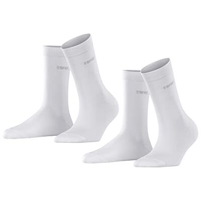 ESPRIT dam Strumpor Uni Multipack W So bomull enfärgat 2 par, Vit White 2000, 39-42 ESPRIT dam Strumpor Uni Multipack W So bomull enfärgat 2 par, Vit White 2000, 39-42