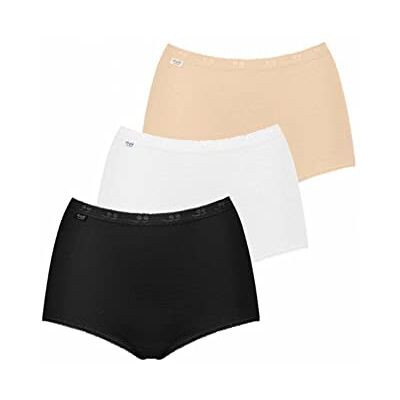 Sloggi dam Komfort trosor Basic+ Maxi C3p, White Dark Combination, 40 Sloggi dam Komfort trosor Basic+ Maxi C3p, White Dark Combination, 40