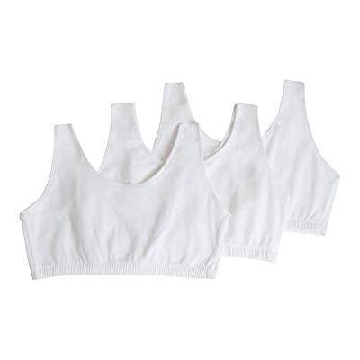 Fruit of the Loom Built-up sport-BH för kvinnor (3-pack), Vit/Vit/Vit, 34 Fruit of the Loom Built-up sport-BH för kvinnor (3-pack), Vit/Vit/Vit, 34