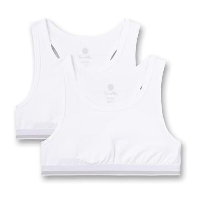 Sanetta flickor Bustier Im Doppelpack Weiß Sport-BH Sanetta flickor Bustier Im Doppelpack Weiß Sport-BH