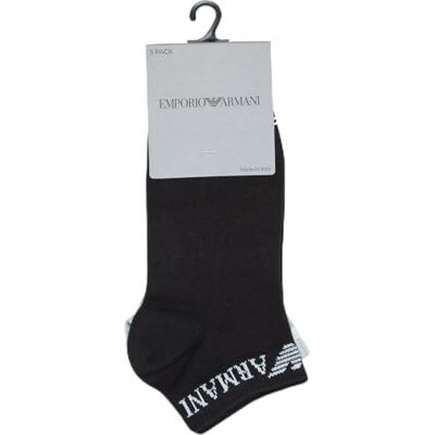 Giorgio Armani Örn 3-pack ankelstrumpor för kvinnor svart en storlek Giorgio Armani Örn 3-pack ankelstrumpor för kvinnor svart en storlek