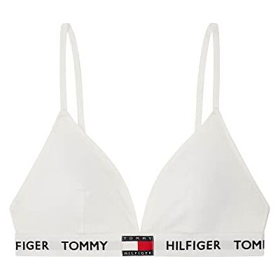 Tommy Hilfiger Vadderad triangel W bralette, Klassisk vit, L Tommy Hilfiger Vadderad triangel W bralette, Klassisk vit, L