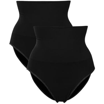 belly cloud bellycloud damer trosor model-up set om 2, Svart med kontrastsöm, vit, S belly cloud bellycloud damer trosor model-up set om 2, Svart med kontrastsöm, vit, S