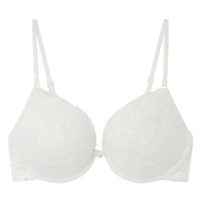 women'secret Snörning av vit vadderad bh, Gul/Off White, 90C women'secret Snörning av vit vadderad bh, Gul/Off White, 90C