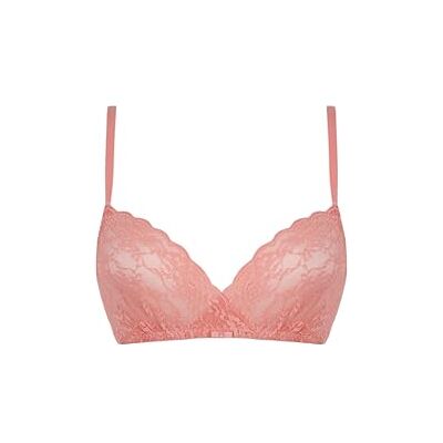 women'secret Naturlig Triangel BH Spets Korall Kvinna, Orange, 90B women'secret Naturlig Triangel BH Spets Korall Kvinna, Orange, 90B