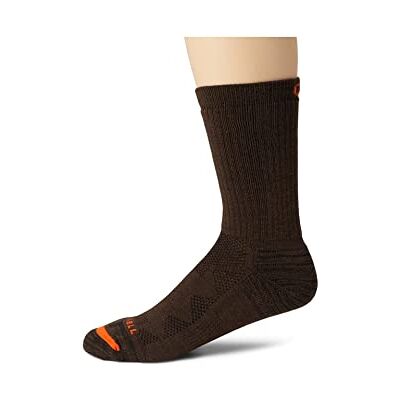 Merrell Unisex Elite strumpor 1 par premium merinoull arbetsbesättning, brun, medium stor, Brun, Medium-Large Merrell Unisex Elite strumpor 1 par premium merinoull arbetsbesättning, brun, medium stor, Brun, Medium-Large
