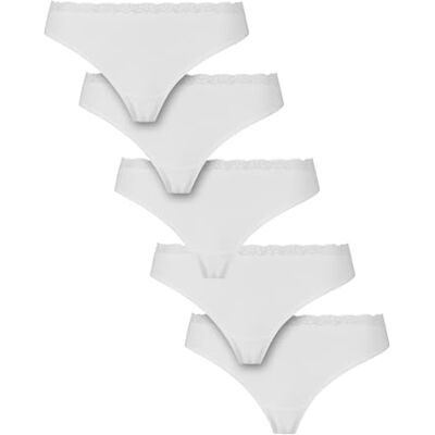 Urban Classics Women's TB7667C-kvinnor basic bomullsträng spets 5-pack underkläder, vit + vit, L, Vit + vit + vit + vit + vit, L Urban Classics Women's TB7667C-kvinnor basic bomullsträng spets 5-pack underkläder, vit + vit, L, Vit + vit + vit + vit + vit, L