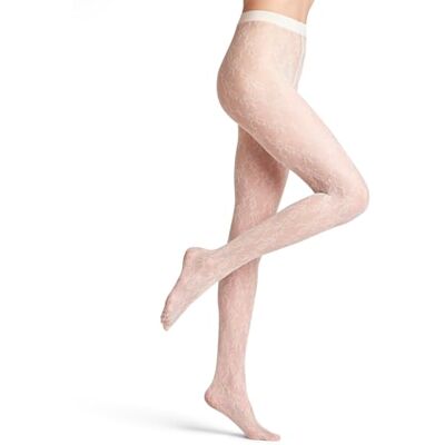 FALKE dam New Boheme 25 Den W Ti transparent mönstrade strumpbyxor (1-pack), Vit off-white 2059, M-L FALKE dam New Boheme 25 Den W Ti transparent mönstrade strumpbyxor (1-pack), Vit off-white 2059, M-L