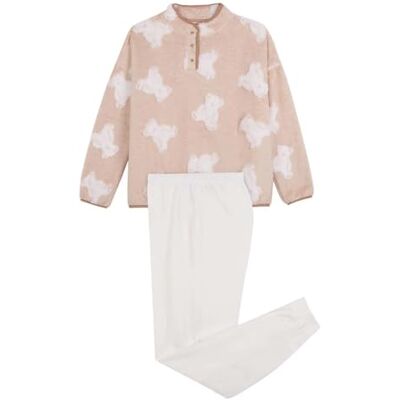 women'secret Nalle Bears lång pyjamas för kvinnor, Brun, L women'secret Nalle Bears lång pyjamas för kvinnor, Brun, L