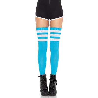 Leg Avenue 6605 Athlete over the knee socks, Einheitsgröße, Neonblau Leg Avenue 6605 Athlete over the knee socks, Einheitsgröße, Neonblau