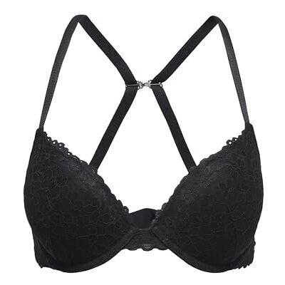 ONLY Onldelicate Lace Push-Up BH Acc, svart, L ONLY Onldelicate Lace Push-Up BH Acc, svart, L