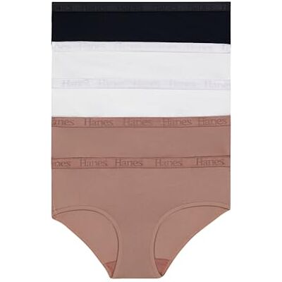 Hanes kvinnors original ultra supermjuka hipster underkläder, 5-pack, viskos från bambubyxor, jordbrun/vit/svart, M (förpackning med 5), Jord solbrun/vit/svart, M Hanes kvinnors original ultra supermjuka hipster underkläder, 5-pack, viskos från bambubyxor, jordbrun/vit/svart, M (förpackning med 5), Jord solbrun/vit/svart, M