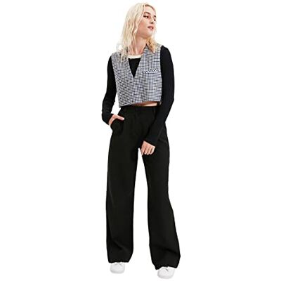 Trendyol Kvinnors Black Plenty of Byxor Byxor, 42 Trendyol Kvinnors Black Plenty of Byxor Byxor, 42