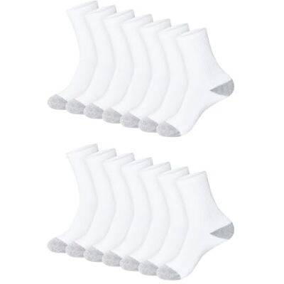 Hanes dam Value, Crew Soft Moisture-wicking Socks, Available in 10 and 14-packs Strumpor (14-pack) Hanes dam Value, Crew Soft Moisture-wicking Socks, Available in 10 and 14-packs Strumpor (14-pack)
