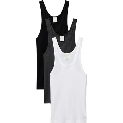 Calvin kvinnors SCOOP NECK BOMULL TANK 3-pack LV00QS7493 linne, grå (svart/vit/kolljung), L, Grå (svart/vit/kolljung), L Calvin kvinnors SCOOP NECK BOMULL TANK 3-pack LV00QS7493 linne, grå (svart/vit/kolljung), L, Grå (svart/vit/kolljung), L