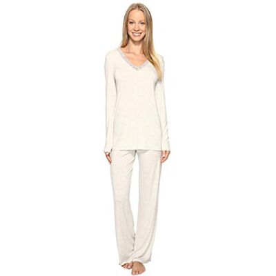 Natori Dam fjädrar Essential långärmad pyjamas set, Ljus ljung grå, L Natori Dam fjädrar Essential långärmad pyjamas set, Ljus ljung grå, L