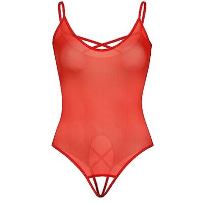 Teyli bodysuit dam body elegant – mesh top body dam – body dam bodysuit dam, röd, 3XL Teyli bodysuit dam body elegant – mesh top body dam – body dam bodysuit dam, röd, 3XL