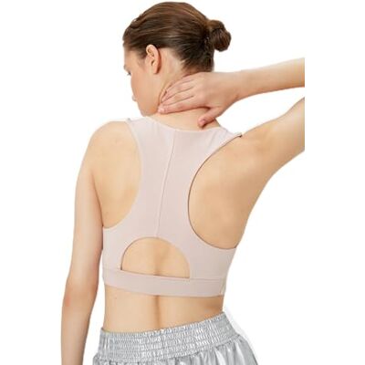 Koton dam sport back cut out detalj U Neck Cup Less BH, Rosa (275), S Koton dam sport back cut out detalj U Neck Cup Less BH, Rosa (275), S