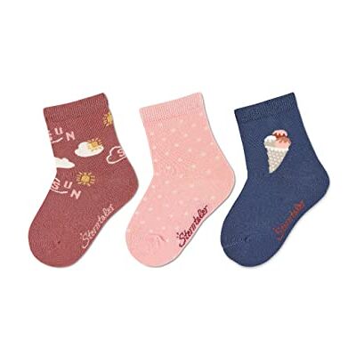 Sterntaler Unisex barnstrumpor 3-pack solstrumpor, rosa, normala, ROSA Sterntaler Unisex barnstrumpor 3-pack solstrumpor, rosa, normala, ROSA