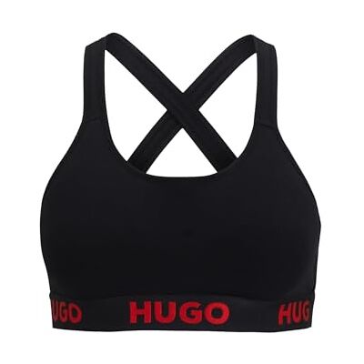 HUGO Vadderad sportig logotyp bh dam, Svart1, XXL HUGO Vadderad sportig logotyp bh dam, Svart1, XXL