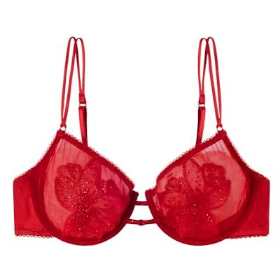 women'secret Xmas Red Collection BH med bygel Bra, 90B för kvinnor women'secret Xmas Red Collection BH med bygel Bra, 90B för kvinnor