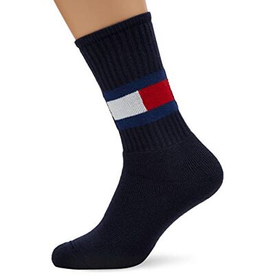 Tommy Hilfiger Crew Sock för män, mörk marinblå, 43-46 EU Tommy Hilfiger Crew Sock för män, mörk marinblå, 43-46 EU