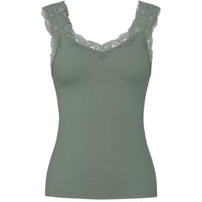 PIECES Damer Pcbarbera Lace Top JRS Noos Bc, Castor Gray, XS PIECES Damer Pcbarbera Lace Top JRS Noos Bc, Castor Gray, XS