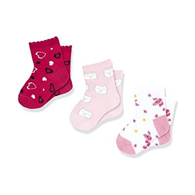 Chicco Unisex-barn och tonåringar set 3 pezzi calzini Corti 3-delar korta strumpor, Rosa, Normale (förpackning med 3), Rosa Chicco Unisex-barn och tonåringar set 3 pezzi calzini Corti 3-delar korta strumpor, Rosa, Normale (förpackning med 3), Rosa