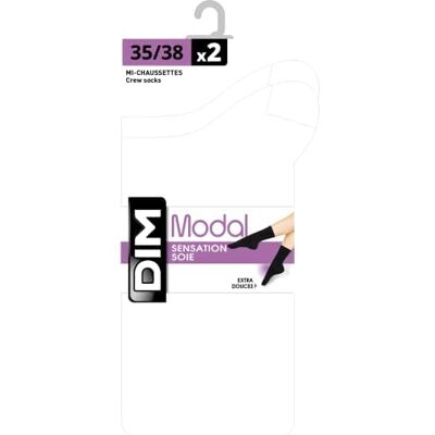 Dim Algodón Modal damstrumpor, vit (Blanco 013), en (storlek: 35/38) (förpackning med 2) Dim Algodón Modal damstrumpor, vit (Blanco 013), en (storlek: 35/38) (förpackning med 2)