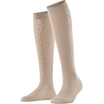 FALKE dam knästrumpor Wild Breed W Kh transparent mönstrade 1 par, hudfärger sesame 4390, 35-38 FALKE dam knästrumpor Wild Breed W Kh transparent mönstrade 1 par, hudfärger sesame 4390, 35-38