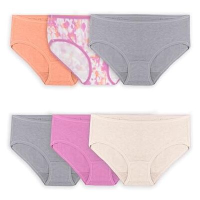 Fruit of the Loom Women's Underwear with 360 Stretch (Regular & Plus Size), Hipster Comfort Cotton 6 Pack, 8 Fruit of the Loom Women's Underwear with 360 Stretch (Regular & Plus Size), Hipster Comfort Cotton 6 Pack, 8