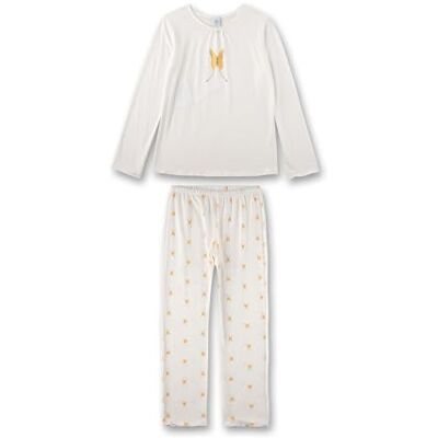 Sanetta flickor pyjamas lång, Vit sten, 176 cm Sanetta flickor pyjamas lång, Vit sten, 176 cm