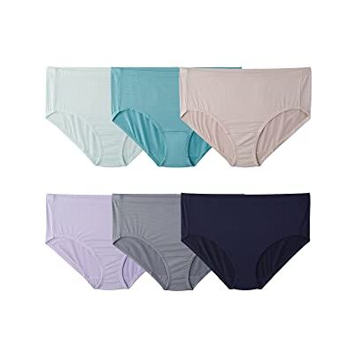 Fruit of the Loom underkläder som andas för kvinnor (normal & plus storlek) trosor, Kylande ränder överdimensionerade trosor 6-pack färger kan variera, 11 Fruit of the Loom underkläder som andas för kvinnor (normal & plus storlek) trosor, Kylande ränder överdimensionerade trosor 6-pack färger kan variera, 11
