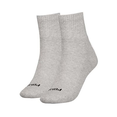 PUMA Women Heart Logo Crew Socks 2-pack, Grå melange, 35-38 EU PUMA Women Heart Logo Crew Socks 2-pack, Grå melange, 35-38 EU