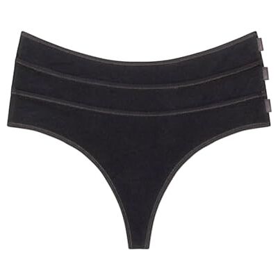 Calvin 3 Pack Thong (låg höjd) stringtrosor, svart, L dam, svart, L Calvin 3 Pack Thong (låg höjd) stringtrosor, svart, L dam, svart, L