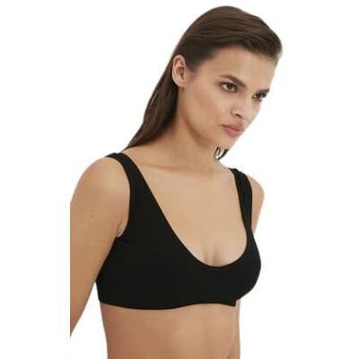 Trendyol Dam underkläder Bralette Bralette Crew Neck Stickad BH, Svart, XS Trendyol Dam underkläder Bralette Bralette Crew Neck Stickad BH, Svart, XS
