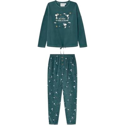 women'secret Lång multi lake pyjamas för kvinnor, Gran grön, XS women'secret Lång multi lake pyjamas för kvinnor, Gran grön, XS