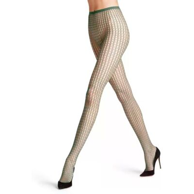 FALKE dam Wicker Game W Ti transparent mönstrade strumpbyxor (1-pack), Grön Sage 7538, M-L FALKE dam Wicker Game W Ti transparent mönstrade strumpbyxor (1-pack), Grön Sage 7538, M-L