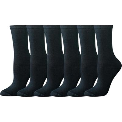Amazon Essentials Casual Crew Strumpor för kvinnor, 6 par, Svart, 6-9 Amazon Essentials Casual Crew Strumpor för kvinnor, 6 par, Svart, 6-9