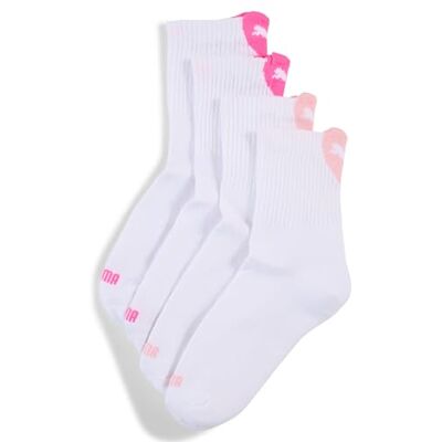 PUMA Women Heart Logo Crew Socks 2-pack, Vit/rosa, 35-38 EU PUMA Women Heart Logo Crew Socks 2-pack, Vit/rosa, 35-38 EU
