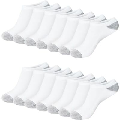 Hanes Dam Cool Comfort No-Show, fukttransporterande, skostorlekar 36–47, 14-pack strumpor, vit/överdådig trädgård, 40,5–46 EU, Vit/överdådig trädgård Hanes Dam Cool Comfort No-Show, fukttransporterande, skostorlekar 36–47, 14-pack strumpor, vit/överdådig trädgård, 40,5–46 EU, Vit/överdådig trädgård