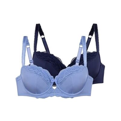 DORINA Marie Meili dam Beth 2-pack hipster sport trosor flerfärgad (blå rutig), storlek 18, Flerfärgad (blå ruta), 44 DORINA Marie Meili dam Beth 2-pack hipster sport trosor flerfärgad (blå rutig), storlek 18, Flerfärgad (blå ruta), 44