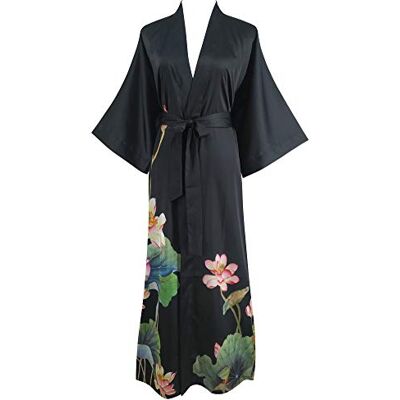 Ledamon Kimono morgonrock dam, Svart-a, One size Ledamon Kimono morgonrock dam, Svart-a, One size