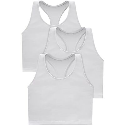 Hanes Original Racerback maglinne, beskuren tank med inbyggd BH, 3-pack, Vit/vit/vit, L Hanes Original Racerback maglinne, beskuren tank med inbyggd BH, 3-pack, Vit/vit/vit, L