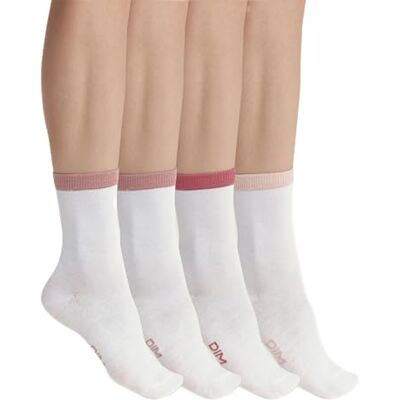 Dim Dam Eco Mode x4 halvhöga strumpor mjuk bomullsblandning tidlös färgpalett OEKO-TEX-certifierad, Material: Polyester, One size Dim Dam Eco Mode x4 halvhöga strumpor mjuk bomullsblandning tidlös färgpalett OEKO-TEX-certifierad, Material: Polyester, One size