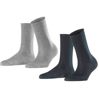FALKE Damer Active Breeze 2-pack strumpor hållbara Lyocell svart grå fler färger damstrumpor utan mönster andas tunna miljövänliga hållbara med rullkant i multipack 2 par, Flerfärgad (sortiment 20), 39-42 EU FALKE Damer Active Breeze 2-pack strumpor hållbara Lyocell svart grå fler färger damstrumpor utan mönster andas tunna miljövänliga hållbara med rullkant i multipack 2 par, Flerfärgad (sortiment 20), 39-42 EU